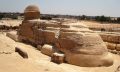 Rear view of the great Sphinx of Giza showing possible entrances. Shutterstock.