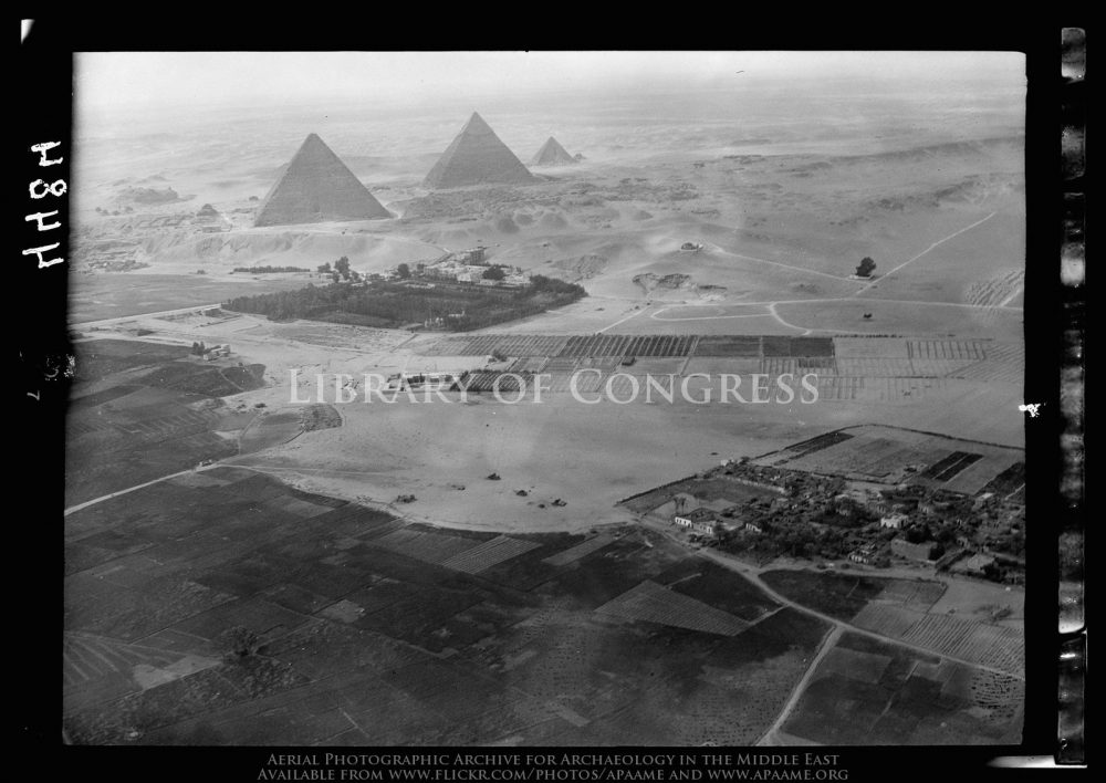 Aerial View of the Pyramids at Giza. Image taken in 1932.Library of Congress - Matson Photograph Collection. Image Credit: Flickr.