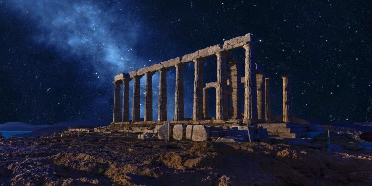 An image of the Poseidon Temple in Sounio. Shutterstock.