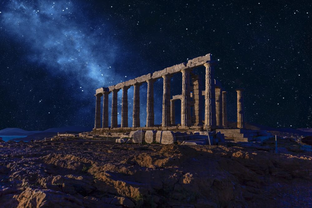 An image of the Poseidon Temple in Sounio. Shutterstock.