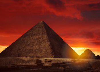 The Great Pyramid of Giza at Sunset. Shutterstock.