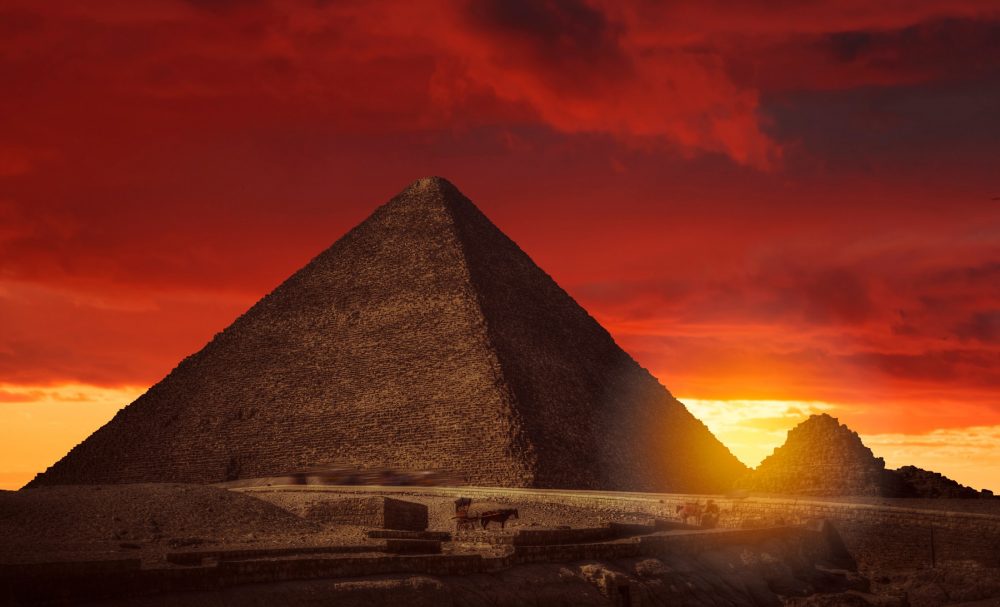 The Great Pyramid of Giza at Sunset. Shutterstock.