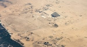 Aerial view of the Step Pyramid of Djoser at Saqqara. Shutterstock.