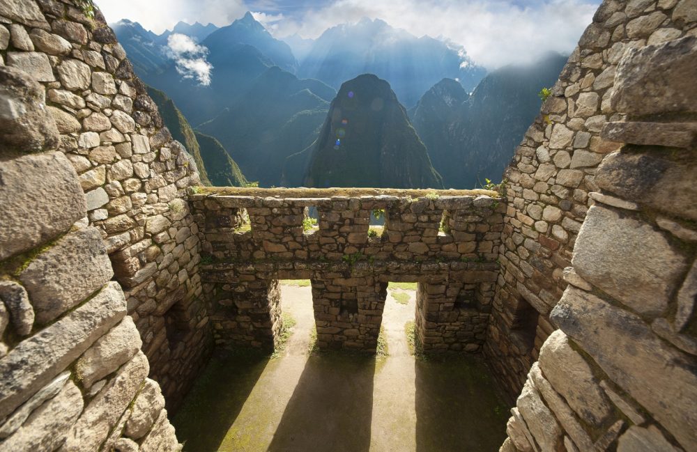 An ancient Inca wall at the city of Machu Picchu. Shutterstock.