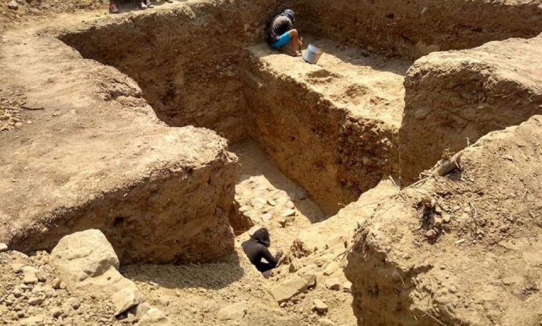 An image of the buried megalithic temple discovered in Peru. AFP.