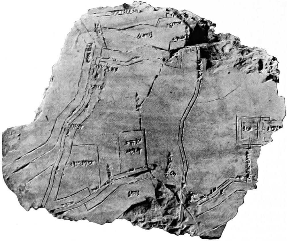 An image of a clay tablet with map of the Babylonian city of Nippur (ca. 1400 BC). Image Credit: Wikimedia Commons / Public Domain.