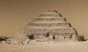 The Step Pyramid of Saqqara built by Pharaoh Djoser of the Third Dynasty. Shutterstock.