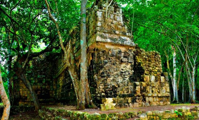 An image of an ancient structure at Kuluba, Yucatan. Image Credit: INAH.