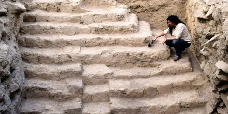 An image of the pyramid-structure discovered in Peru. Image Credit: Andina.