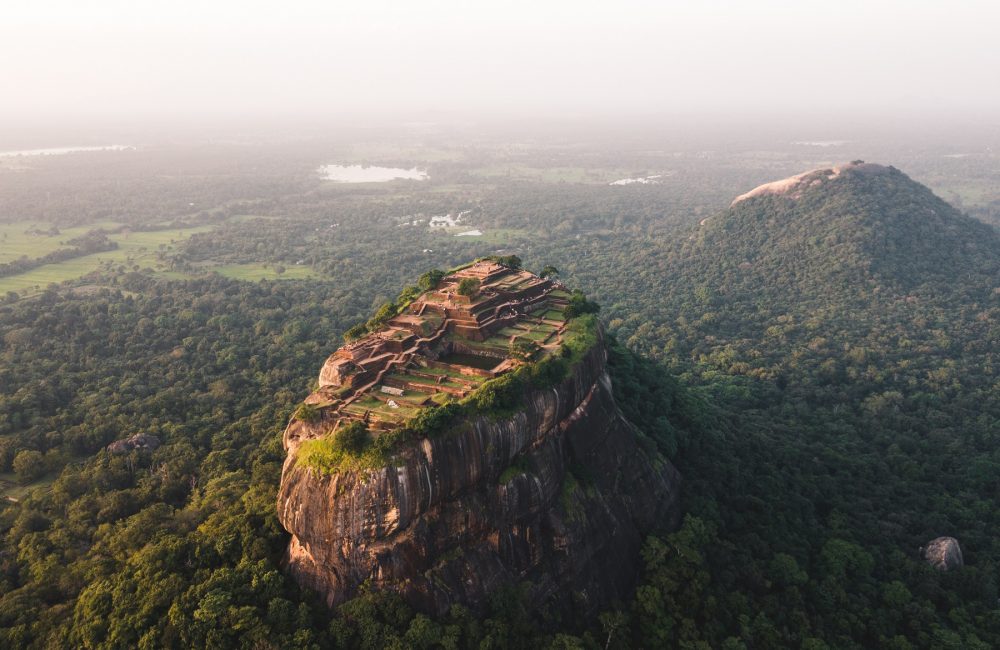 An aerial view of the Rock City of Sigiriya. Shutterstock.