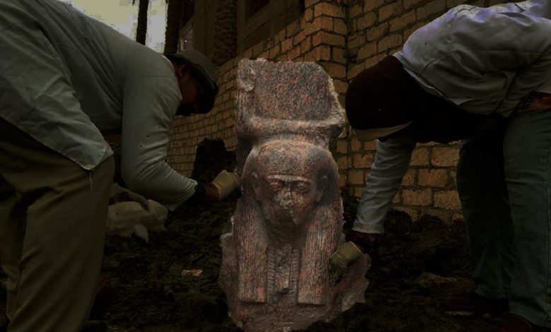 An image of the recently uncovered bust of Ramesses II. Image Credit: Egyptian Ministry of Antiquities / Facebook.
