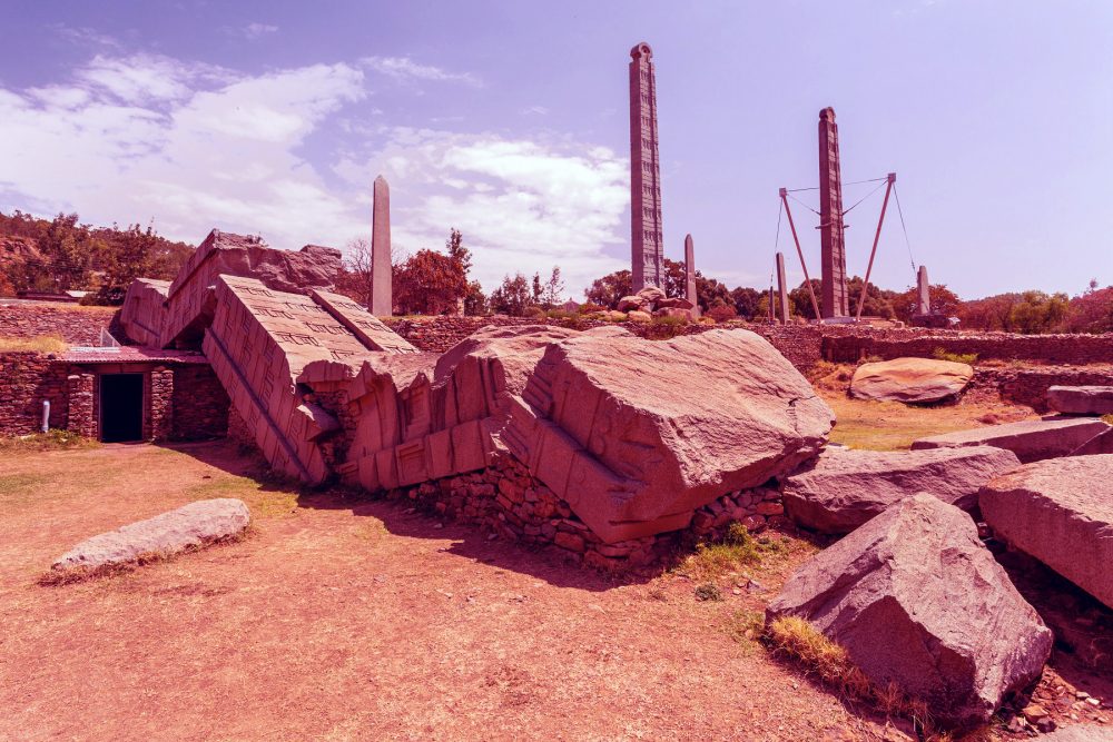 Ancient obelisks in city Aksum, Ethiopia. Shutterstock.