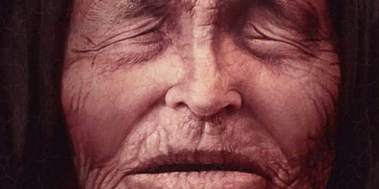 An illustration of Baba Vanga as an old woman. Image Credit: Pinterest.