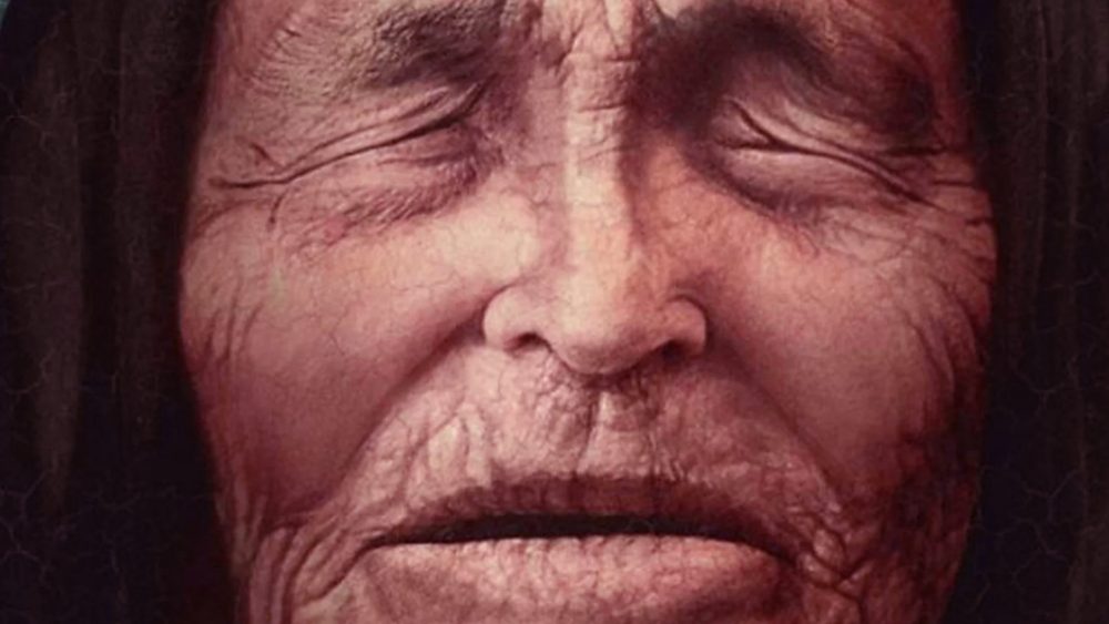 An illustration of Baba Vanga as an old woman. Image Credit: Pinterest.