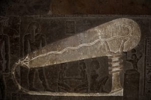 An image of the so-called Dendera Light. Shutterstock.