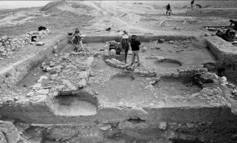 A general view of stratum II, level 3, seen from the west at Tell Qaramel, Syria. Image Credit: R.F. Mazurowski.