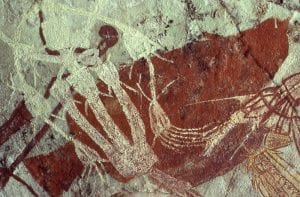 Cave art at Jabiru Dreaming inside the Kakadu National Park. Image Credit: Wikimedia Commons.