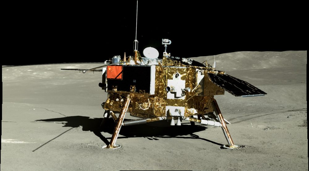 An image of the Chang'e 4 lander on the far side of the Moon. Image Credit: CLEP/Doug Ellison, Twitter.
