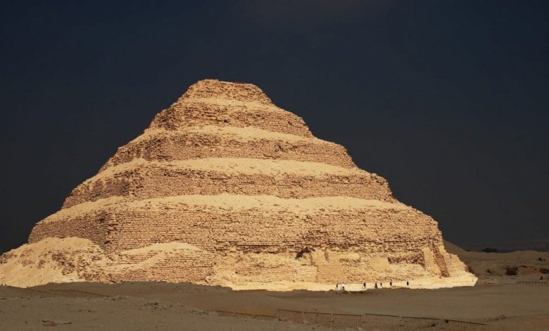 A photograph of the Step Pyramid of Djoser at Saqqara, Egypt. Shutterstock.