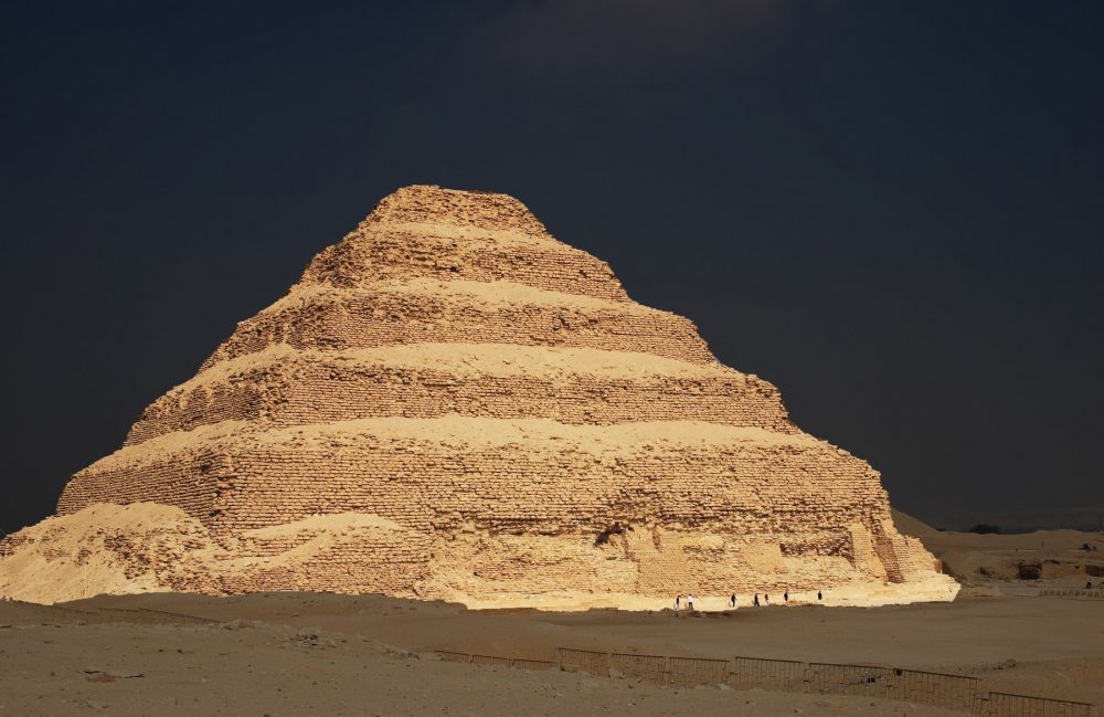A photograph of the Step Pyramid of Djoser at Saqqara, Egypt. Shutterstock.