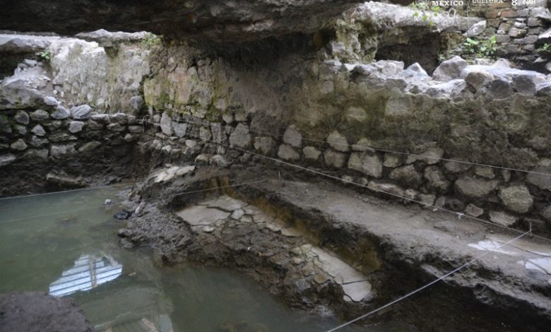 The remains of a pre-Hispanic temazcal were discovered in the Center of Mexico City. The temazcal is an element that confirms the vocation of the old Mexican neighborhood of Temazcaltitlan. Photo: Edith Camacho INAH