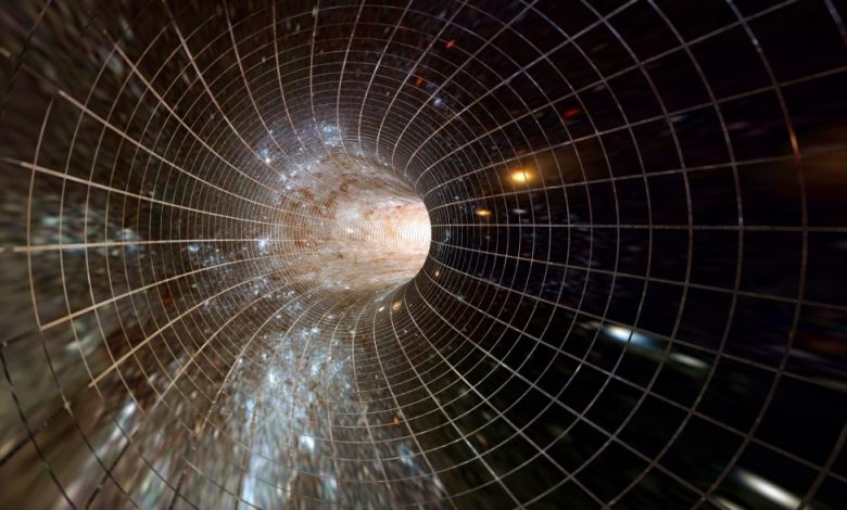 An artists rendering of a portal through space-time. Shutterstock.
