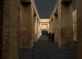 An image of the massive stones at the Valley Temple at Giza. Shutterstock.