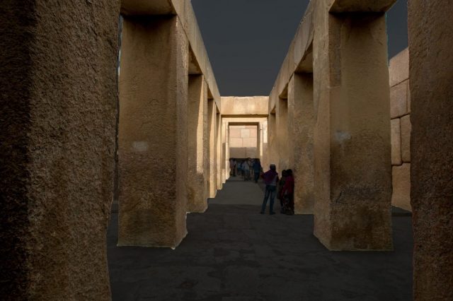 An image of the massive stones at the Valley Temple at Giza. Shutterstock.