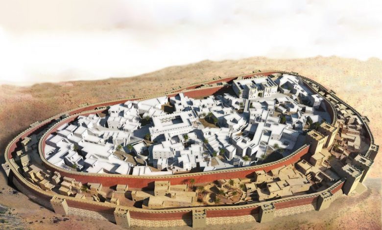Artists rendering of the walls of Jericho.