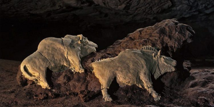 An image of the Tuc d'Audoubert Cave Bison Sculpture. Image Credit: Reddit.