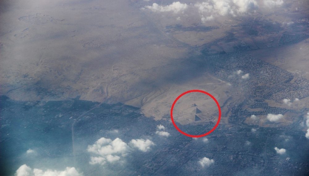 Giza Pyramid Seen From Space Hidden Tomb Discovered By Scientists