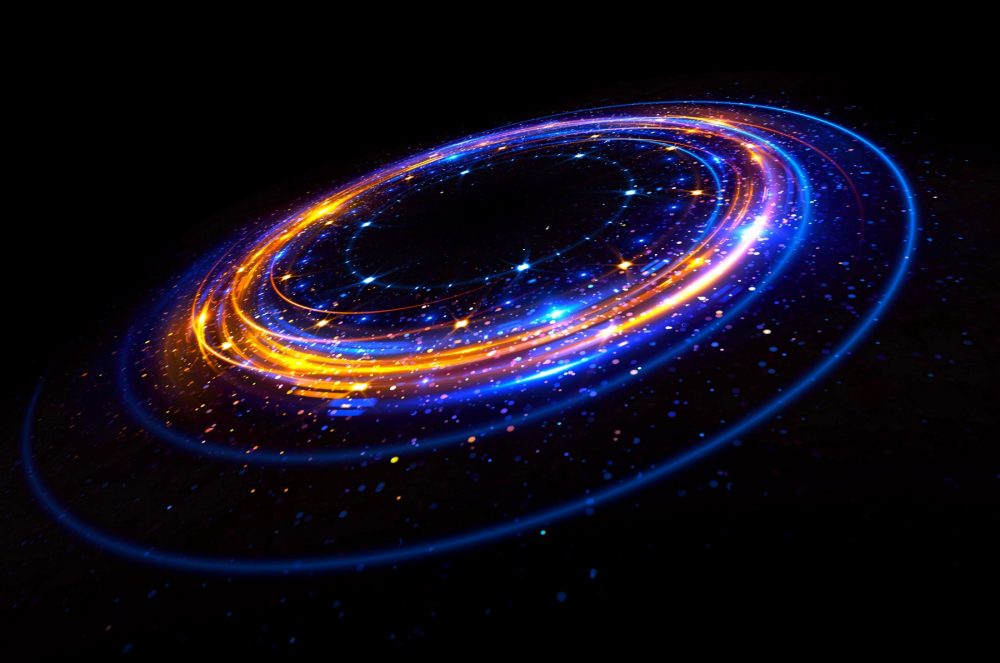 An image of an abstract rotational universe. Shuterstock.