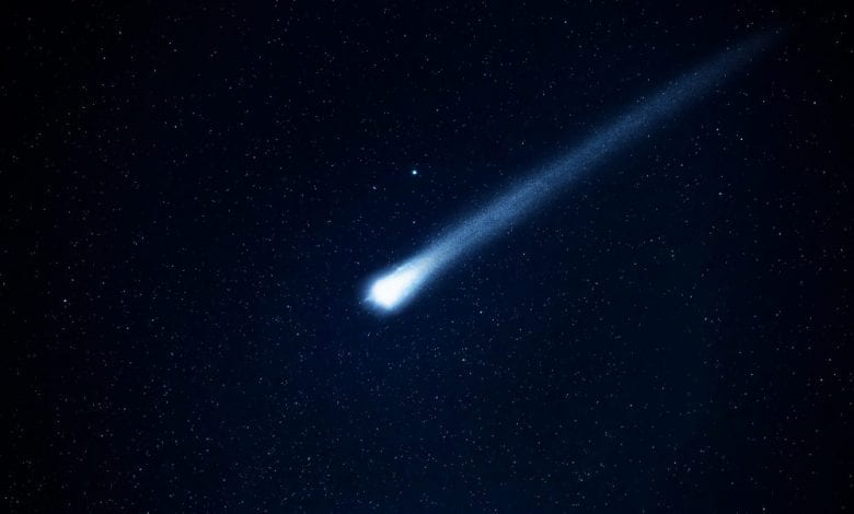Artist's rendering of an asteroid in the sky. Shutterstock.