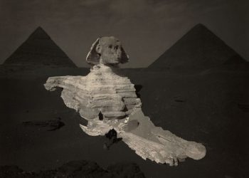 An image of the Sphinx circa 1878 where the statue remains partially excavated. Image Credit: Wikimedia Commons / Public Domain.