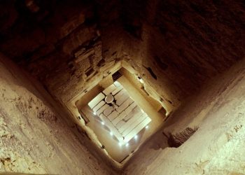Inside the core of the Step Pyramid at Saqqara. Image Credit: Reuters.