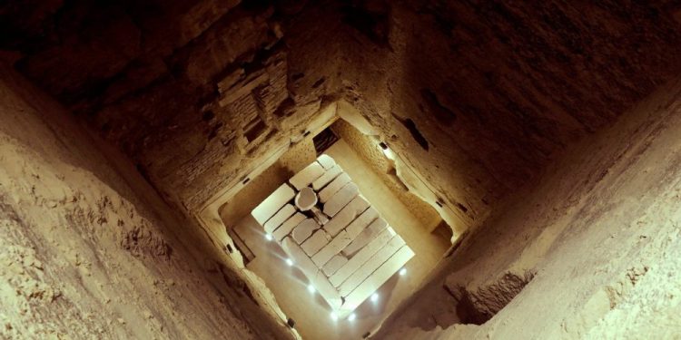 Inside the core of the Step Pyramid at Saqqara. Image Credit: Reuters.