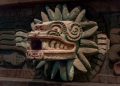 An ancient statue depicting the feathered serpent Quetzalcoatl. Shutterstock.