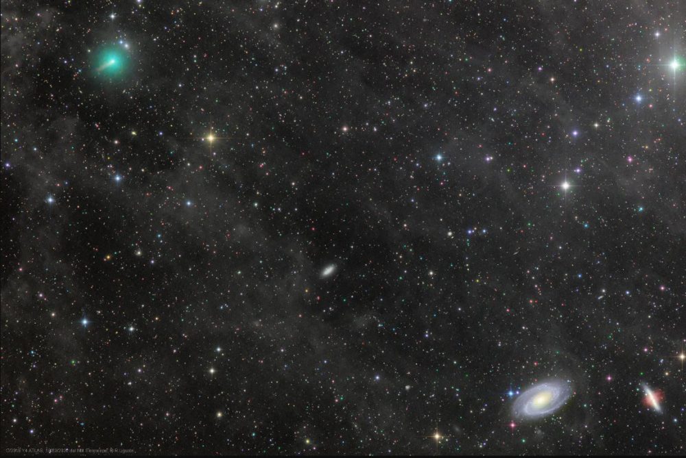 An image of Comet ATLAS and the Mighty Galaxies Image Credit & Copyright: Rolando Ligustri (CARA Project, CAST).