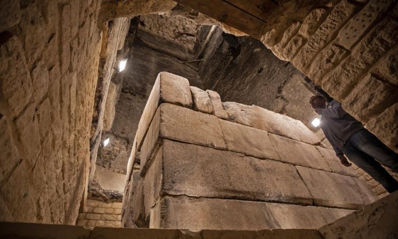 Inside the Step Pyramid at Saqqara. Image Credit: Global Look Press/dpa/Oliver Weiken.