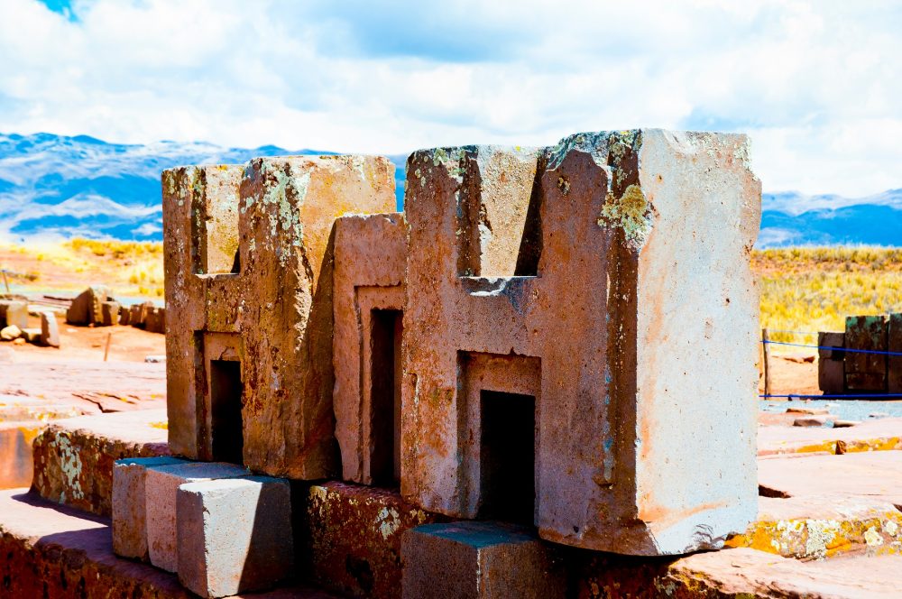 An Image of Puma Punku's famous H-Blocks. Shutterstock.