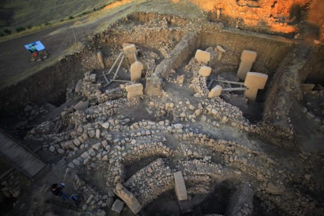 An aerial / overhead view of the stone circles at Göbekli Tepe taken in 2013. Image Credit: DAI, Göbekli Tepe Project.
