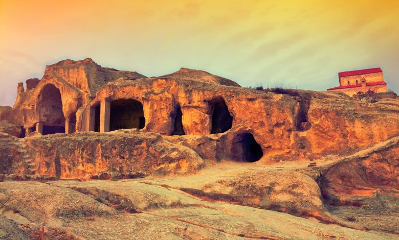 An image of the ancient cave city of Uplistsikhe. Storyblocks.