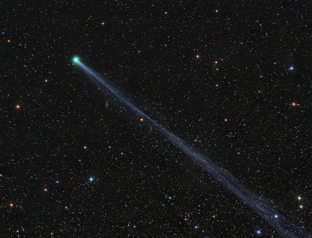 An image of Comet SWAN C/2020 F8 as seen on May 2. Image Credit: Damian Peach, Chilescope.