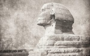 A lateral view of the Great Sphinx. Shutterstock.
