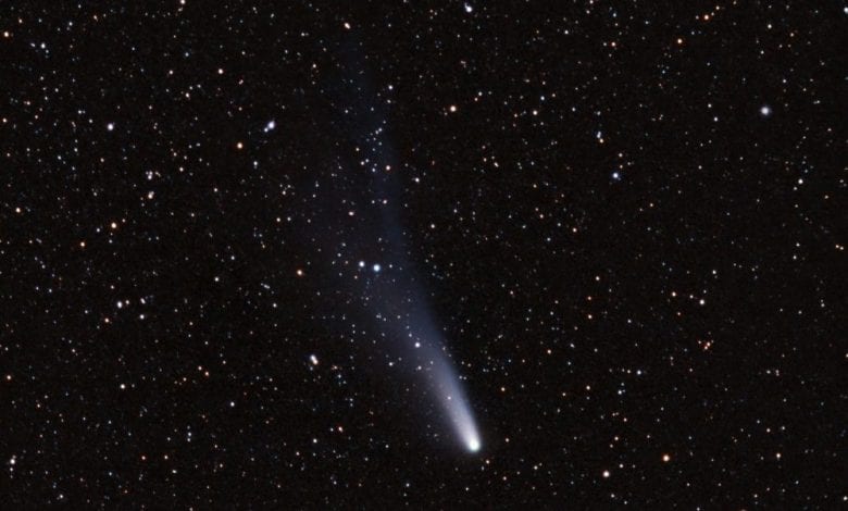 Halley's Comet, photographed during its last appearance in 1986. Shutterstock.
