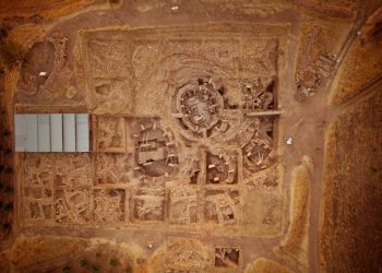 An aerial view of the main excavation site. Image Credit: DAI, Göbekli Tepe Project.