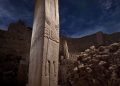 One of the many ancient pillars of Göbekli Tepe. Image Credit: Pinterest.