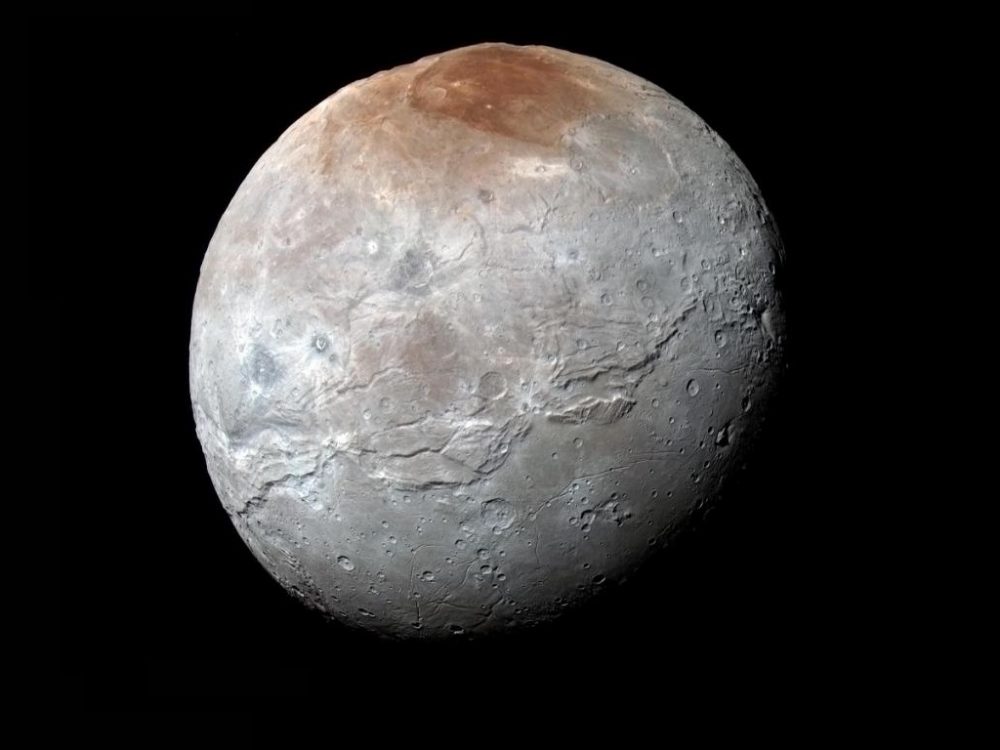 A view of Pluto's Moon Charon, captured by NASA's New Horizons Spacecraft. Image Credit: new Horizons.