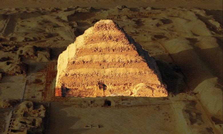 Aerial view of Djoser's Step Pyramid. Image Credit: Pinterest.