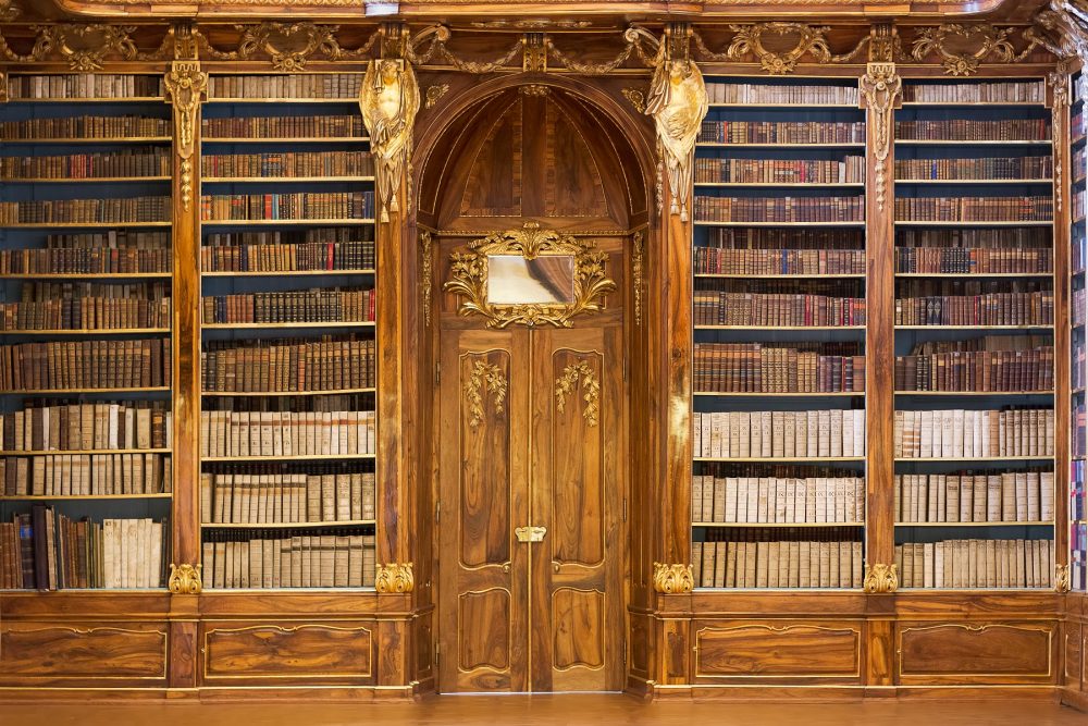 The National Library of the Czech Republic mostly houses books in Czech, although also features many international examples. Shutterstock.